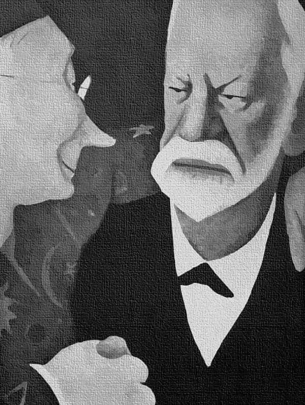 Caricatura Freud y el ocultismo
