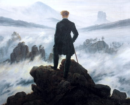 caminante sobre el mar de nubes, Caspar David Friedrich