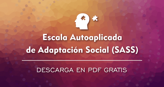 Escala Autoaplicada de Adaptación Social (SASS) PDF